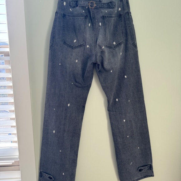 Free People Sandrine Rose SR paint splatter utility jeans - Picture 2 of 4